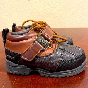 POLO RALPH LAUREN Hardy Duck Shoes Youth Black Brown Size 8